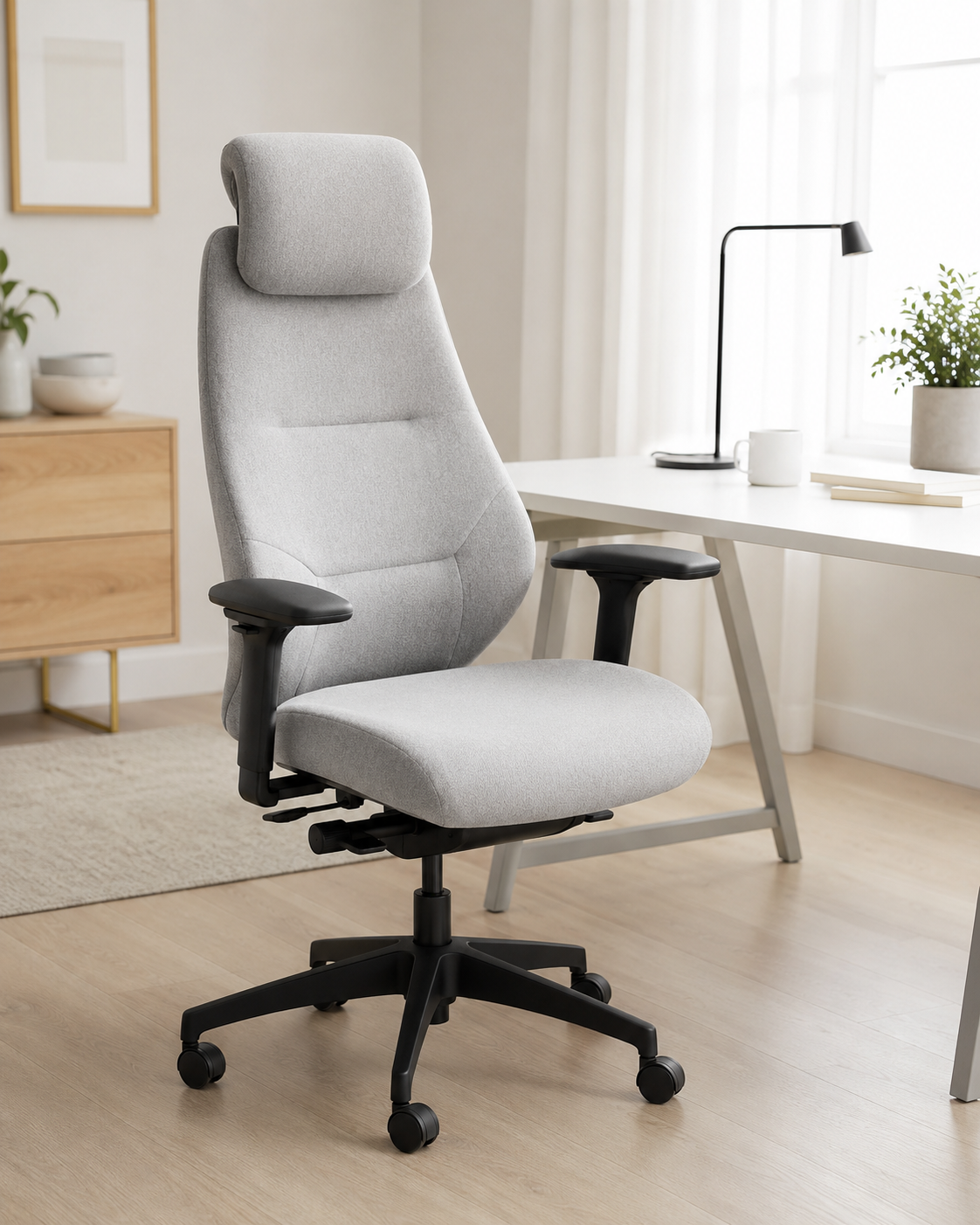 Loraven Soft Gray Comfort Work Chair