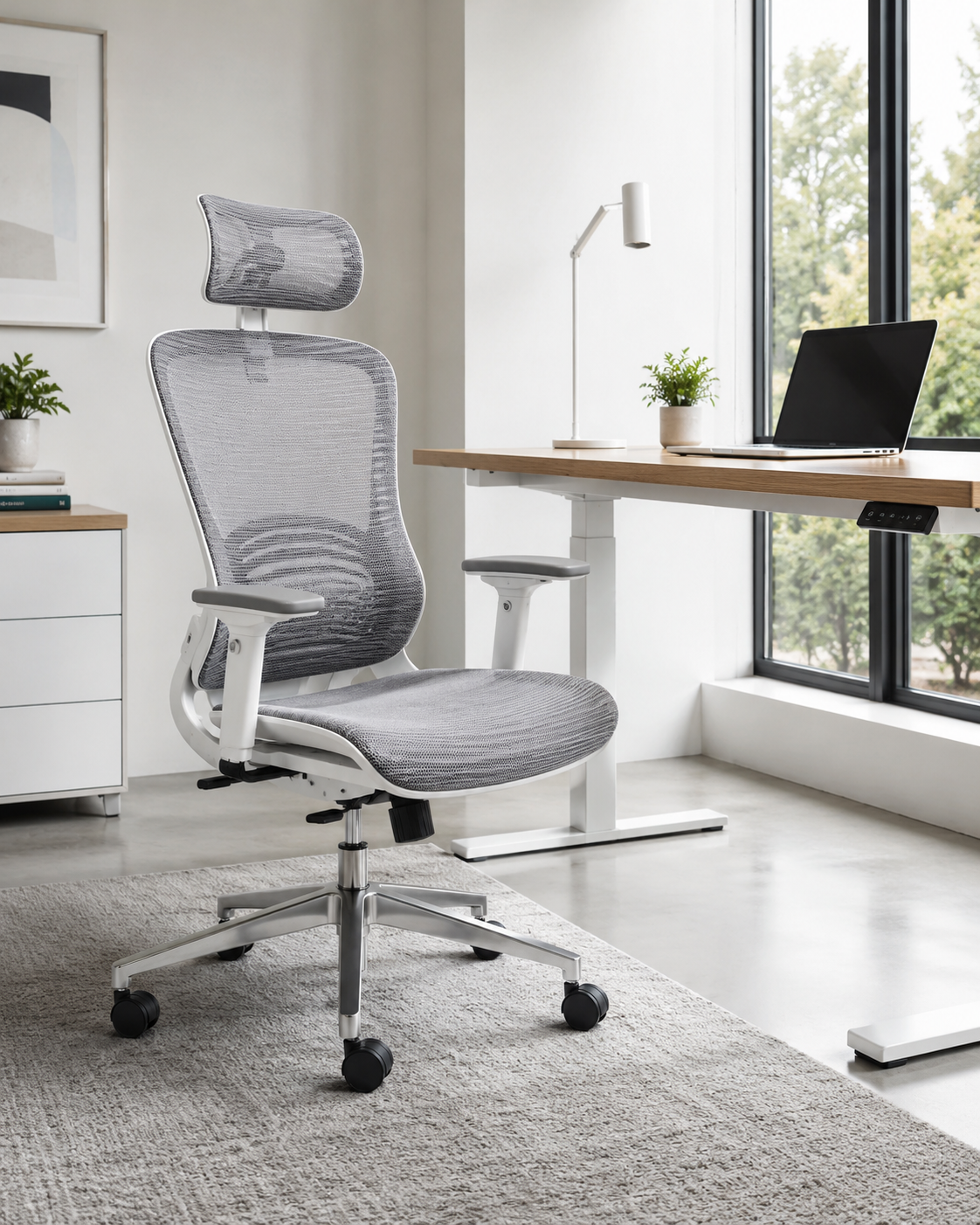 Avalon Silverline Gray Mesh Chair