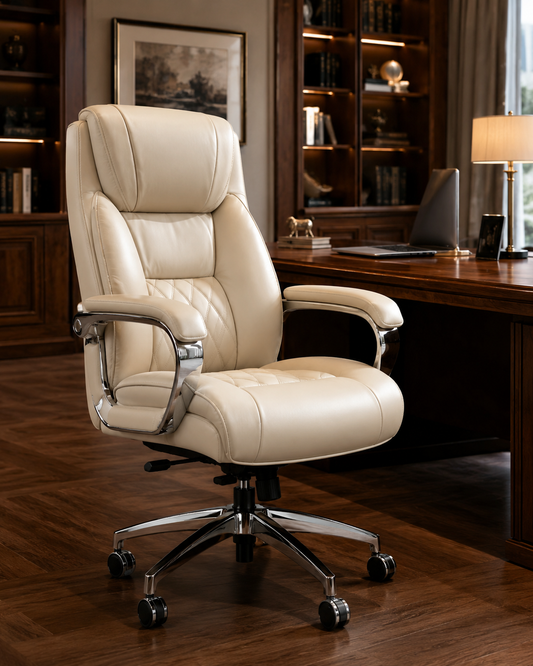 Marcelle Ivory Crown Executive Chair